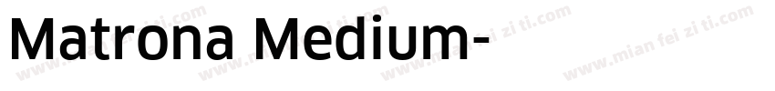 Matrona Medium字体转换